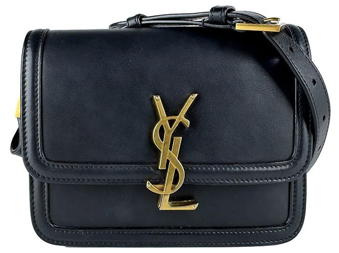 Borsa a tracolla Saint Laurent in pelle nera Nero