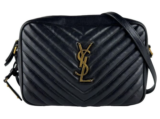 Borsa a tracolla Saint Laurent in pelle nera Nero