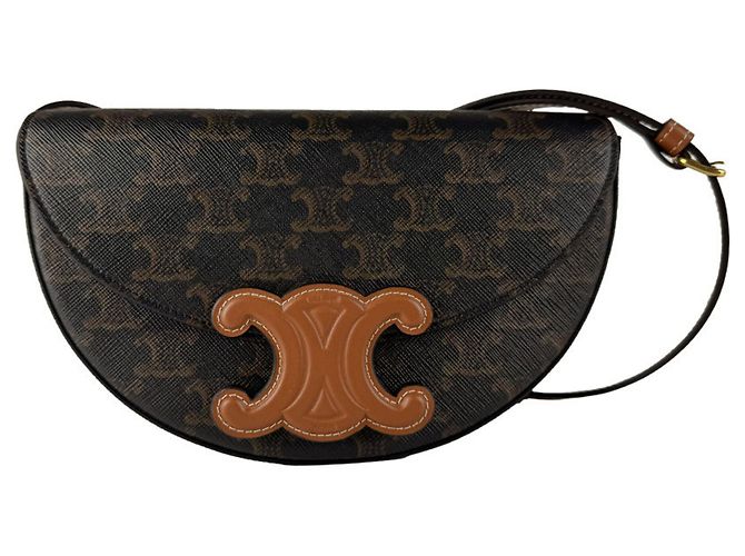 Céline Borsa a tracolla Celine in pelle marrone