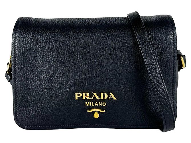 Borsa a tracolla Prada in pelle nera Nero