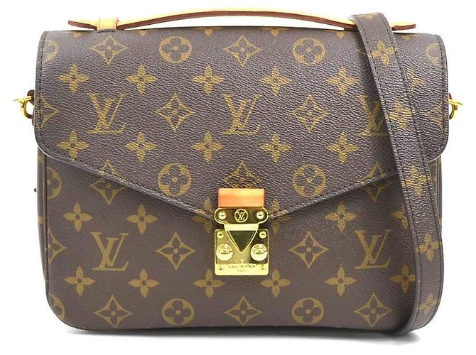 Sac à épaule Louis Vuitton Monogram Pochette Metis Marron Monogramme