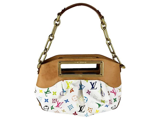 Sac à main Louis Vuitton Monogram Multicolor Judy PM Blanc Multicolore