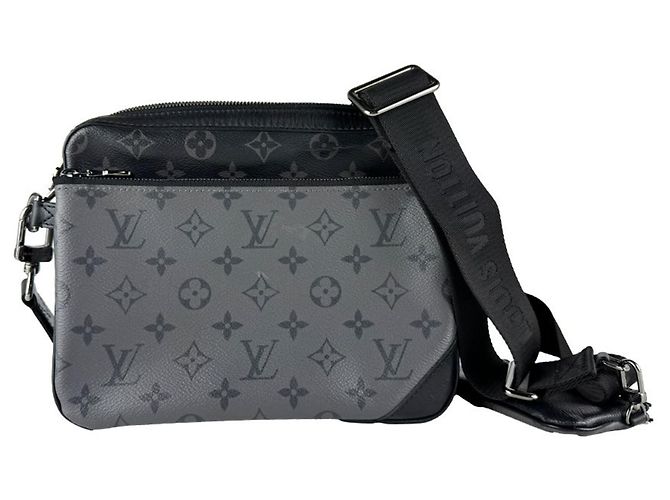 Louis Vuitton Monogram Eclipse Shoulder Bag Brown Black