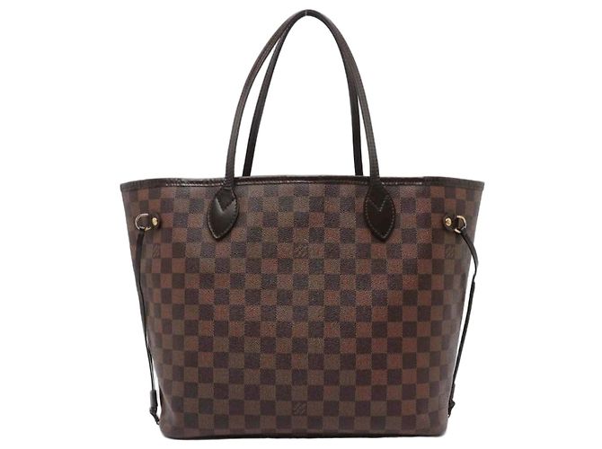 Louis Vuitton Neverfull MM Damier Ebene Sac Cabas Marron Marron foncé