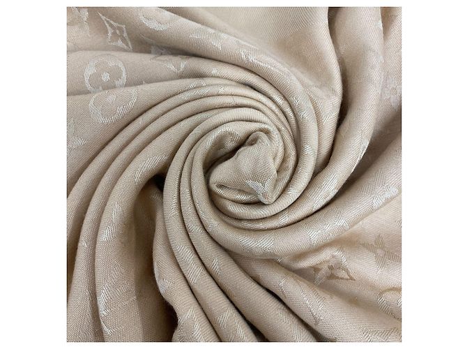 Stola Sciarpa Monogram Louis Vuitton Beige