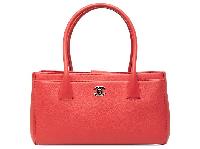 Chanel Executive Cerf Tote Small em pele de bezerro rosa