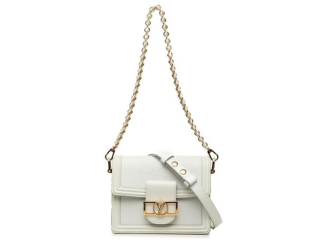 Louis Vuitton White Epi Mini Dauphine Blanc