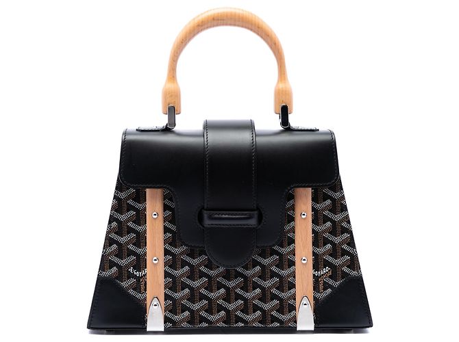 Goyard Black Goyardine Saigon Structured PM Nero