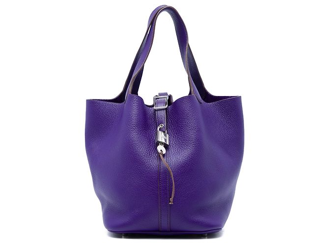 Hermès Purple Clemence Picotin Lock 22 Violet