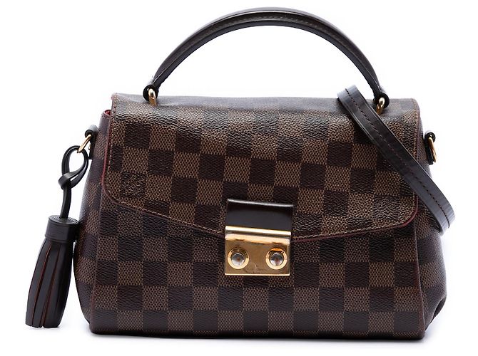 Louis Vuitton Brown Damier Ebene Croisette Braun