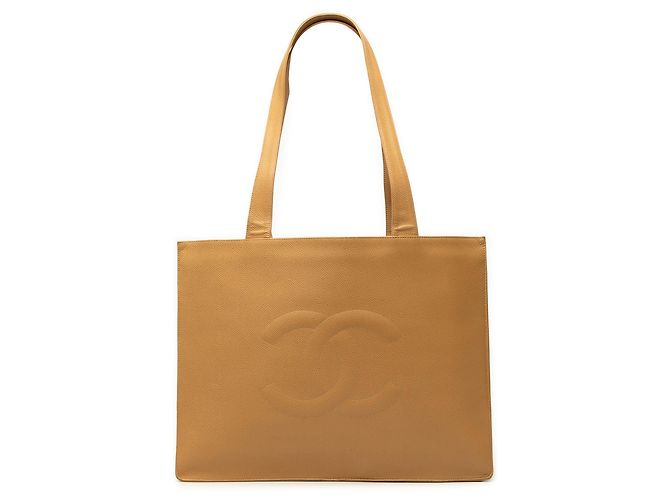 Chanel Beige CC Caviar Timeless Soft Tote