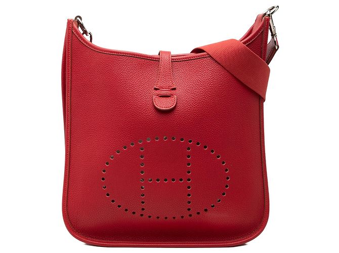 Hermès Red Clemence Evelyne I PM Rouge