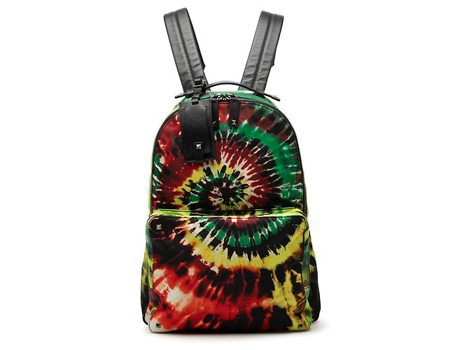 Valentino Multi Medium Multicolore Nylon Tie Dye Print Rockstud Backpack Multiple colors