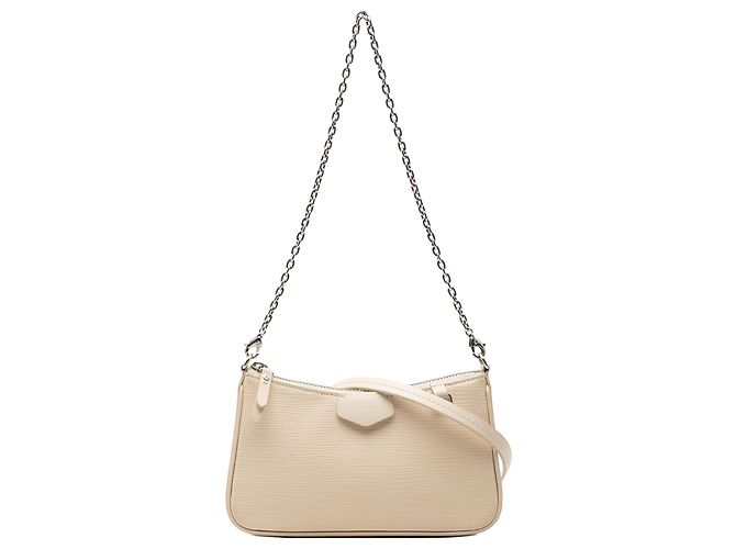 Louis Vuitton White Epi Easy Pouch On Strap Branco