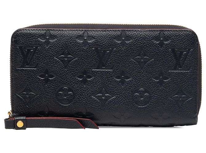 Louis Vuitton Blue Monogram Empreinte Zippy Long Wallet Navy blue