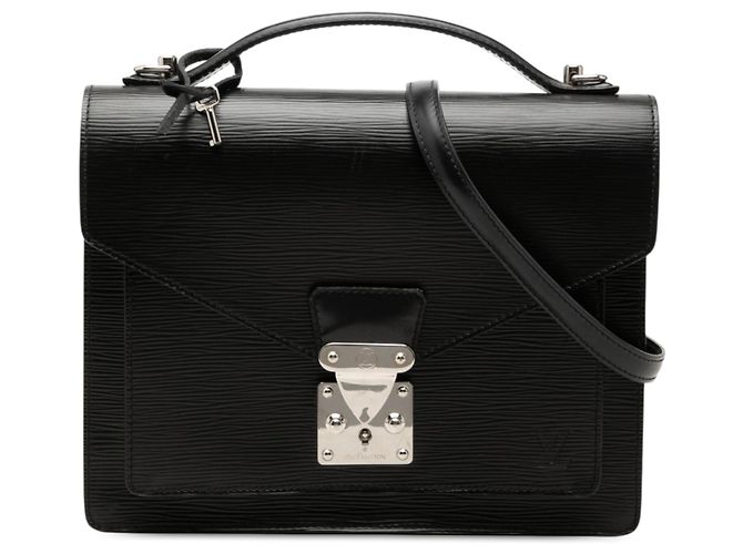 Louis Vuitton Black Epi Monceau 28 Noir