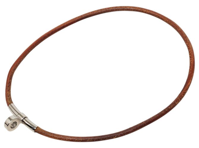 Gargantilla Kite de cuero marrón Hermès