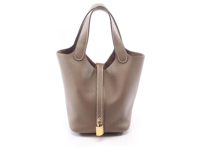 Hermès Borsa Hermes Picotin Lock PM Marrone