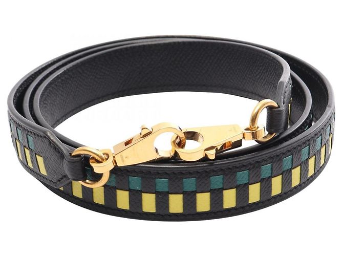 Hermès Hermes Epsom Leather Shoulder Strap Black