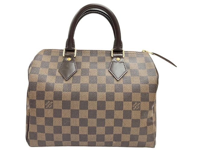 Bolsa Louis Vuitton Speedy 25 Damier Ebene Marrom