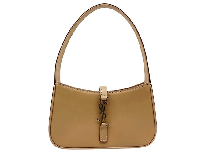 YVES SAINT LAURENT Bolsa de Mão Mini Le Sancassette Bege