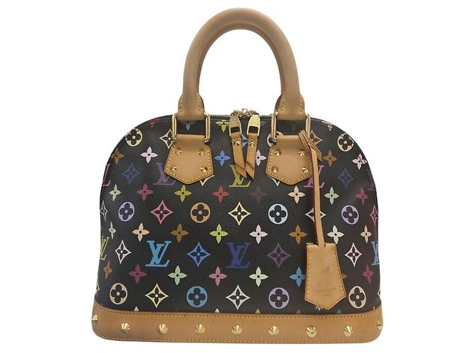 Louis Vuitton Alma PM Monogram Multicolor Noir Handtasche Schwarz Mehrfarben