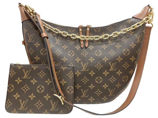 Bolsa de Ombro Louis Vuitton Loop Hobo Monogram Reverse RFID Marrom