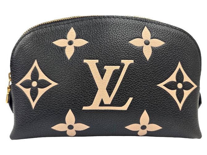 Louis Vuitton Monogram Empreinte Pochette Tic PM Nero Beige