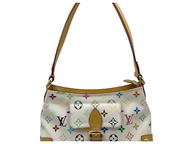 Louis Vuitton Monogram Multicolor Eliza Schultertasche Weiß Mehrfarben