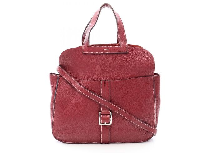 Hermès Hermes Arzan 31 Handtasche Rot Bordeaux