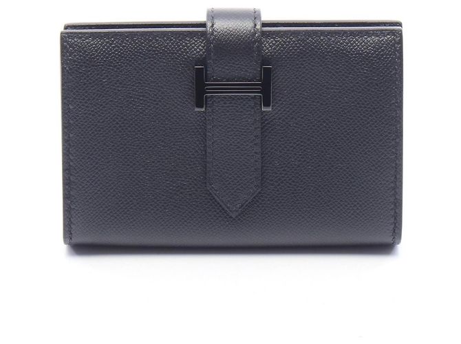 Hermès Hermes Bearn Mini Monochrome Visitenkartenetui Schwarz