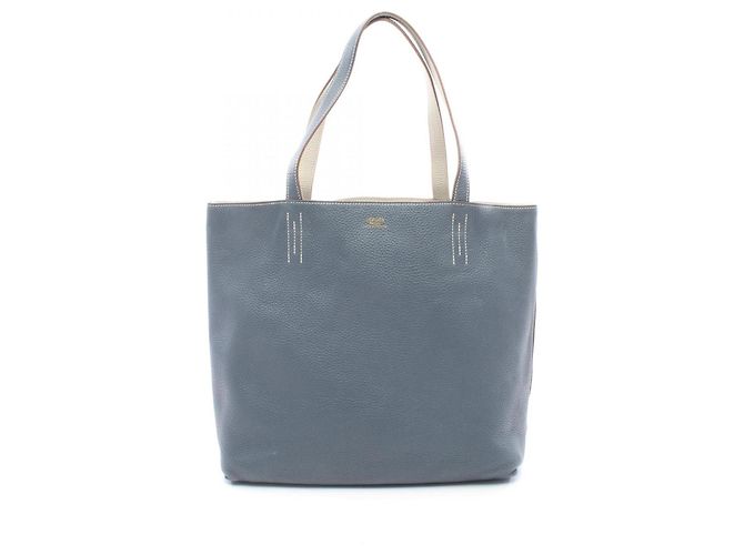 Hermès Hermes Double Sens 36 Wendbare Tote Bag Braun Blau