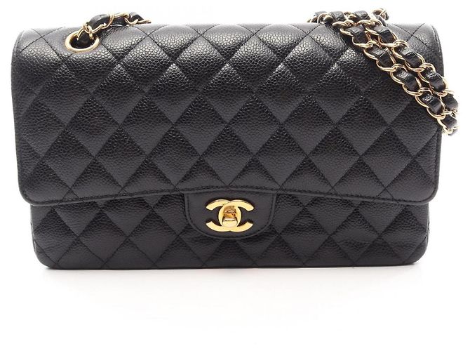 Timeless Borsa a tracolla Chanel Matelassé Double Flap Nero
