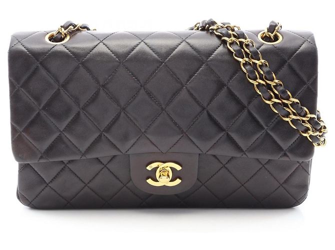 Sac à épaule Chanel Matelassé Double Flap Noir
