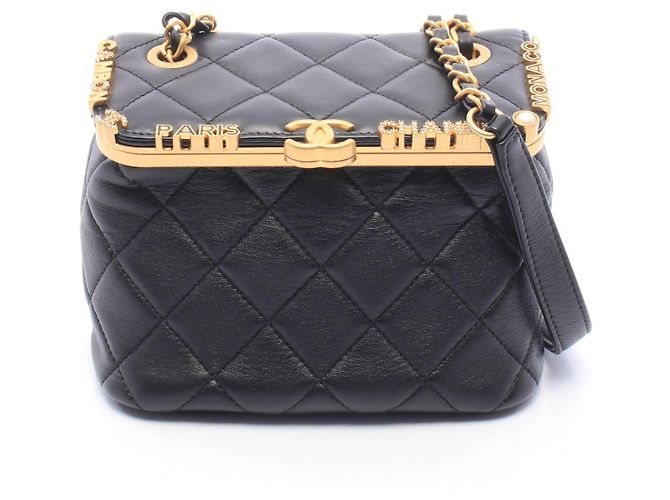 Borsa a tracolla Chanel Matelassé Black Nero