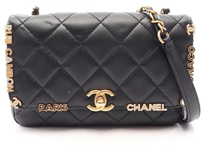 Borsa Chanel Mini Flap - Pelle Nera Nero