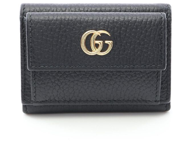 Portefeuille Gucci Petite Marmont à trois volets Noir