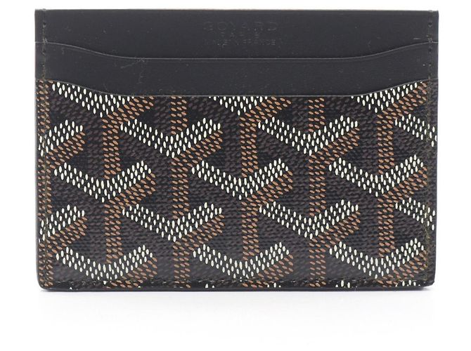 Tarjetero Goyard Saint-Sulpice Castaño Negro Blanco