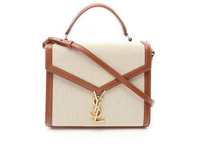 Borsa 2-Way Cassandra Yves Saint Laurent Paris Marrone Crudo