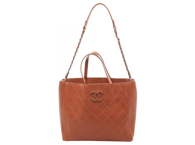 Borsa a spalla 2-Way Chanel Matelassé Marrone
