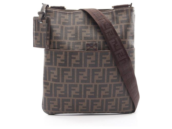 Borsa a tracolla Fendi Zucca Marrone Nero