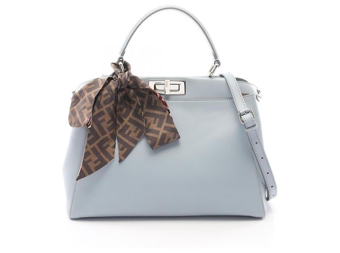 Bolsa de Mão 2-Way Fendi Peekaboo Regular Azul