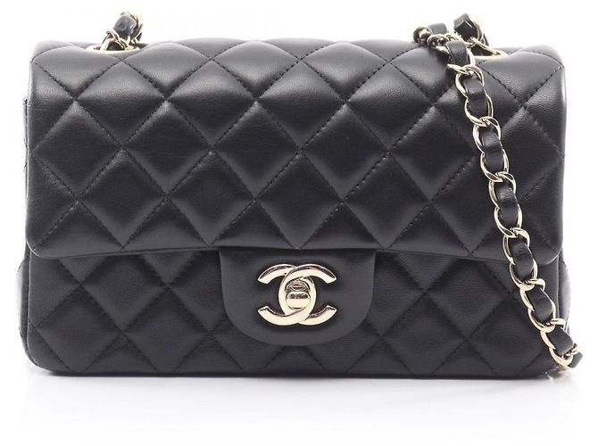 Borsa a tracolla Chanel Mini Matelassé 20 Nero