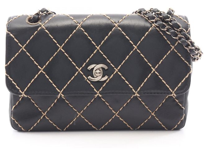 Chanel Wild Stitch Handtasche Schwarz
