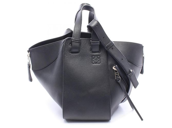 Borsa Loewe Hammock - Piccola borsa a mano in pelle nera Nero