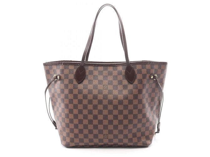 Saco Tote Louis Vuitton Neverfull MM Damier Ebene Marrom