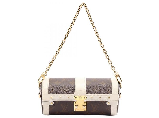 Borsa a tracolla Louis Vuitton Papillon Trunk Monogram Marrone Bianco