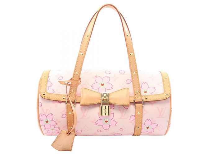 Sac à main Louis Vuitton Papillon Monogram Cherry Blossom Rose Multicolore