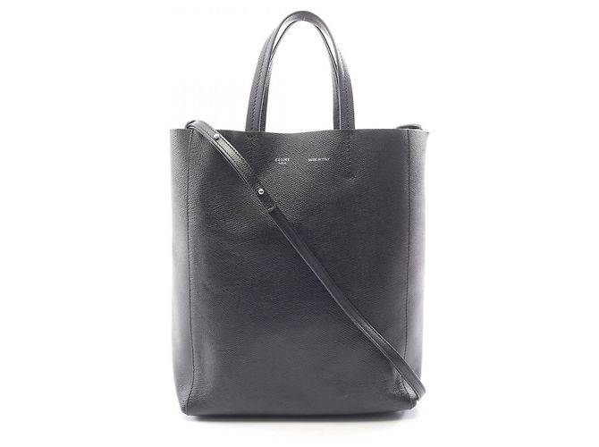 Céline Celine Vertical Small Cabas Borsa Tote 2-Way Nero