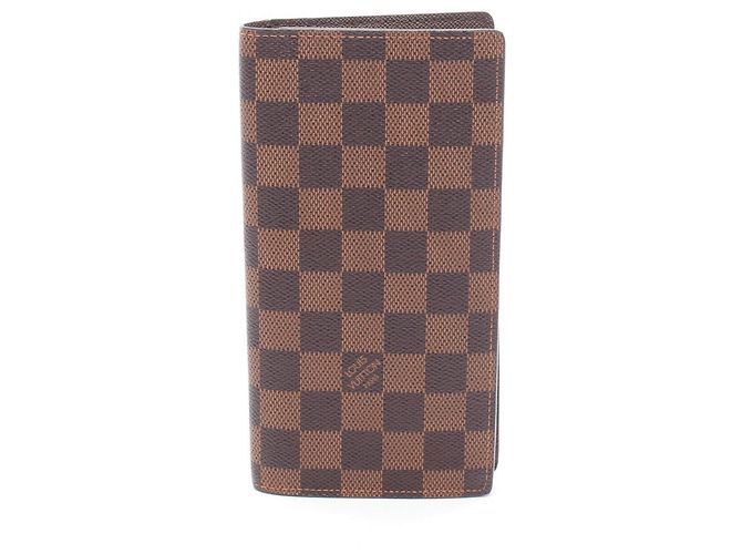Louis Vuitton Portefeuille Brazza Damier Ebene Bi-fold Long Wallet Marrone